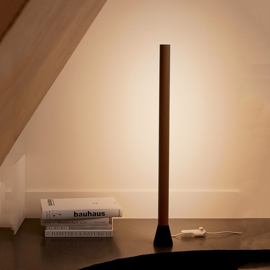 Beech Wood Modern Floor Lamp